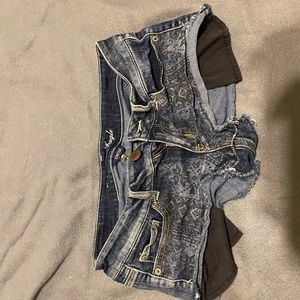 American eagle aztec jean shorts